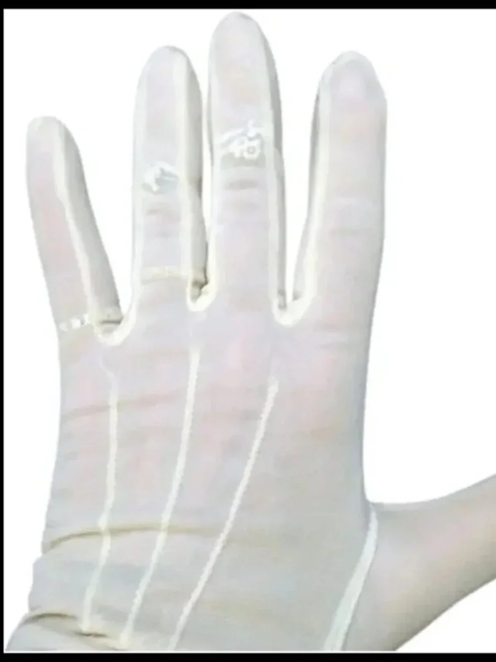 Vintage White Nylon Gauntlets, Mid Length 50s Gloves